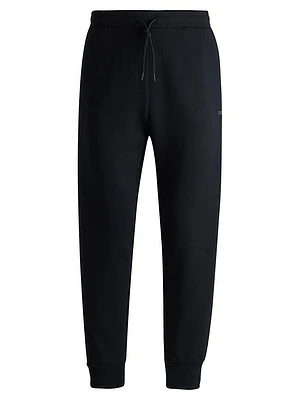 Stretch-Cotton Tracksuit Bottoms with Logo Print