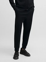 Stretch-Cotton Tracksuit Bottoms with Logo Print