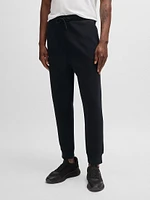 Stretch-Cotton Tracksuit Bottoms with Logo Print