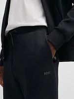 Stretch-Cotton Tracksuit Bottoms with Logo Print