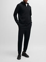 Stretch-Cotton Tracksuit Bottoms with Logo Print