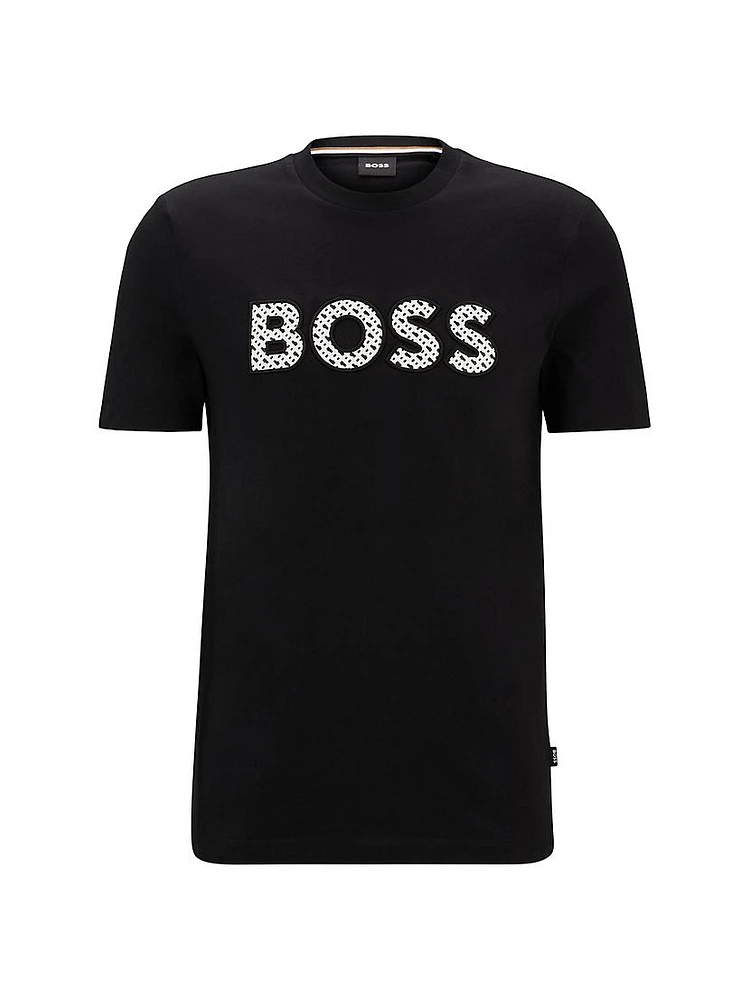 Cotton-Jersey T-Shirt with Logo Detail