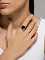 Anthos Solis Sterling Silver, 18K Yellow Gold & Black Onyx Ring