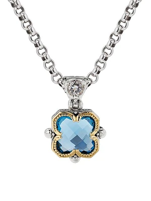 Anthos Blue Spinel and White Sapphire Pendent