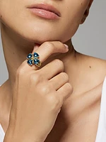 Anthos Prism Silver, 18K Gold & Blue Spinel Ring