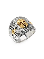 Laconia Sterling Silver & 18K Yellow Gold Helmet Ring