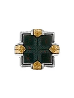 Laconia 18K Gold, Sterling Silver & Bloodstone Ring