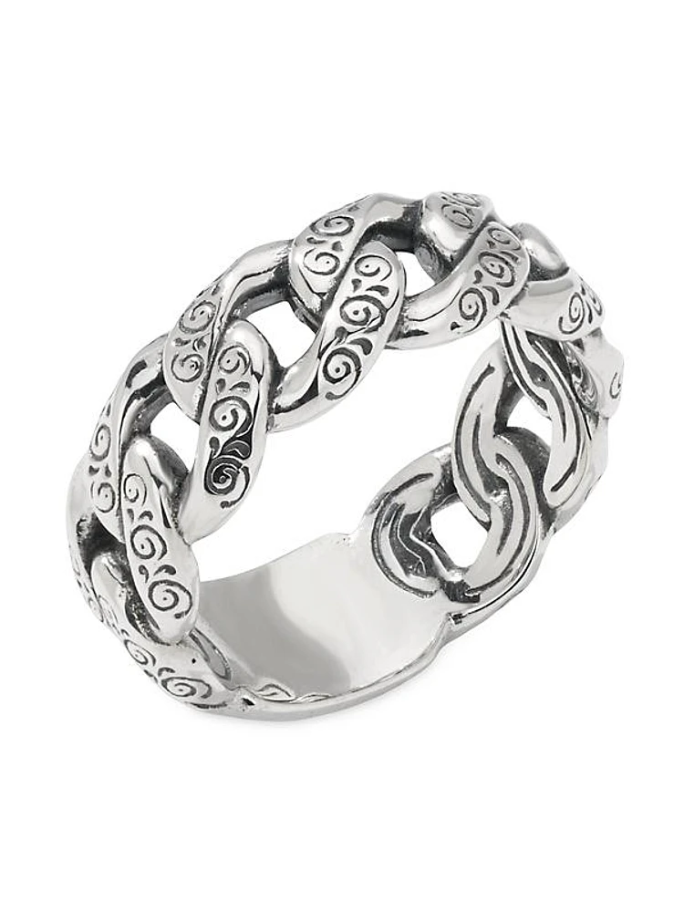 Laconia Sterling Silver Chain Band Ring