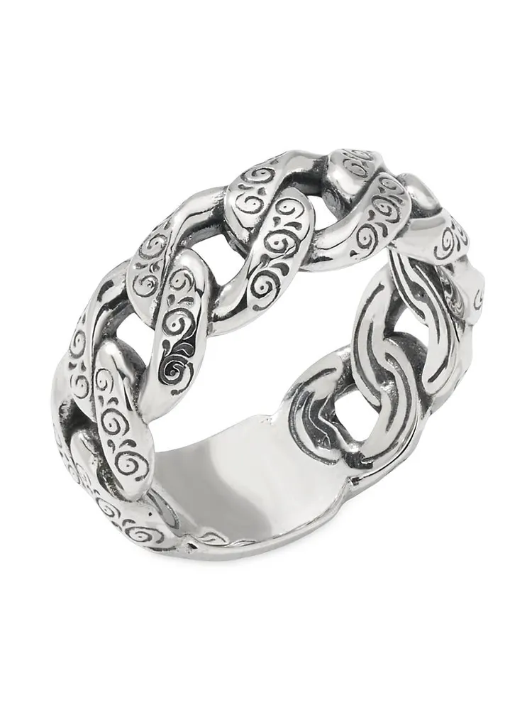 Laconia Sterling Silver Chain Band Ring