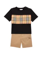 Baby Boy's Check Crewneck T-Shirt