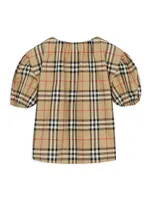 Little Girl's & Sheryl Check Puff Sleeve Blouse