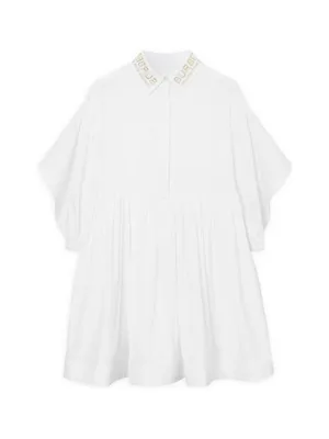 Girl's Cape Cotton Poplin Dress