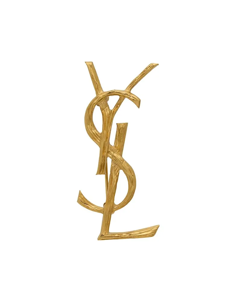 Yves Saint Laurent YSL Brooch Vintage Shiny Decoration