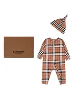 Baby's 2-Piece Check Print Gift Set