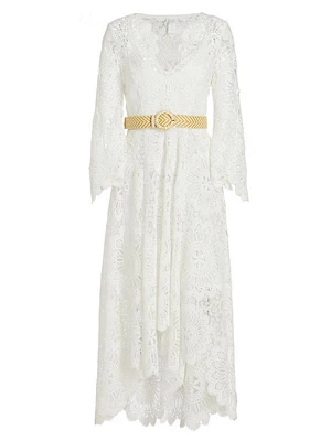 Chintz Belted Lace Maxi Dress