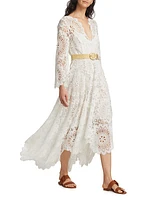 Chintz Belted Lace Maxi Dress