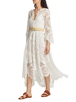 Chintz Belted Lace Maxi Dress