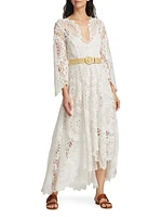 Chintz Belted Lace Maxi Dress