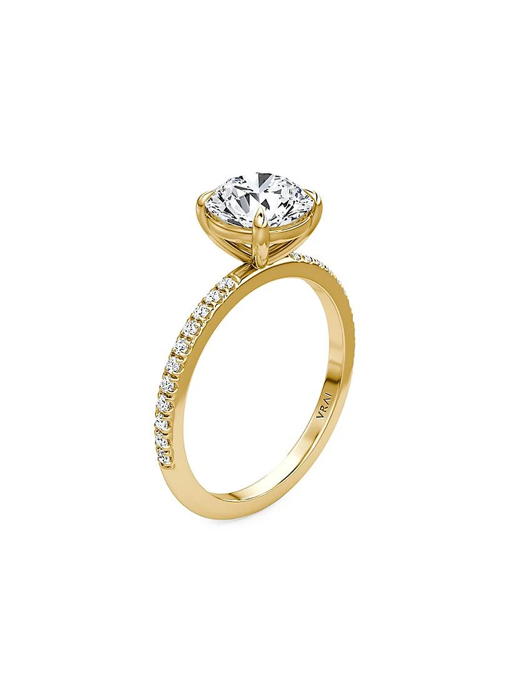 VRAI x Saks 18K Yellow Gold & TCW Lab-Grown Diamond Solitaire Engagement Ring