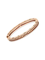 B.zero1 18K Rose Gold & 0.98 TCW Diamond Logo Bangle Bracelet