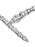 Serpenti Viper 18K White Gold & Diamond Necklace