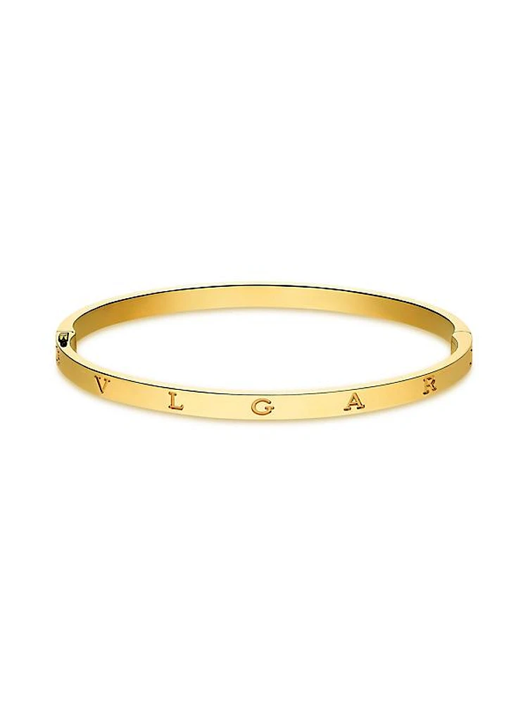 BVLGARI BVLGARI 18K Yellow Gold Logo Bangle Bracelet