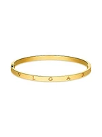 BVLGARI BVLGARI 18K Yellow Gold Logo Bangle Bracelet
