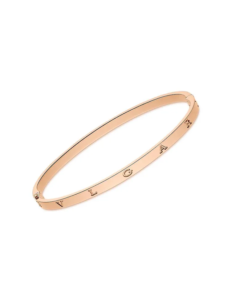 B.zero1 18K Rose Gold Logo Bangle Bracelet