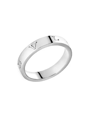 B.zero1 18K White Gold Logo Ring