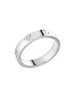 B.zero1 18K White Gold Logo Ring