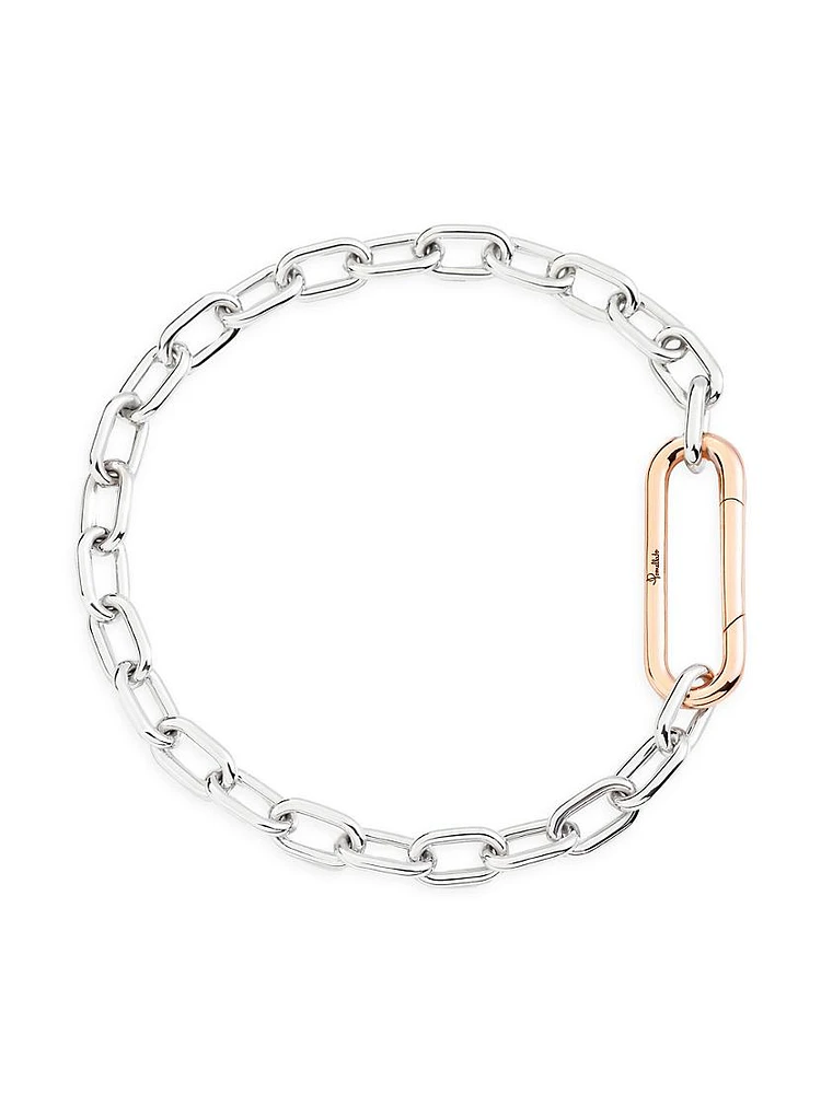 Iconica 18K Rose & White Gold Chain Bracelet