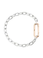 Iconica 18K Rose & White Gold Chain Bracelet