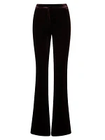 Faris Velvet High-Rise Bootcut Pants