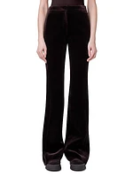 Faris Velvet High-Rise Bootcut Pants