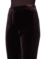 Faris Velvet High-Rise Bootcut Pants