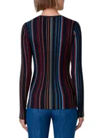 Stripe Wool & Silk-Blend Sweater