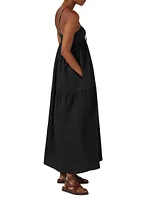 Hana Cross-Over Keyhole Maxi Dress