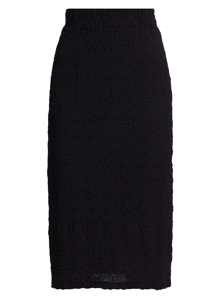 Textured Midi-Skirt