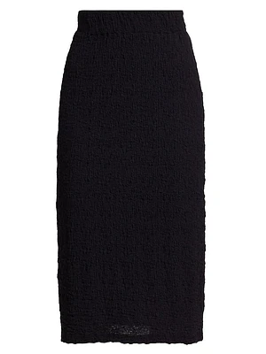 Textured Midi-Skirt