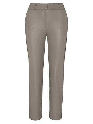 Cropped Faux Leather Pants