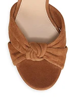 Ganita 76MM Suede Knotted Sandals