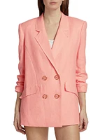 Gianna Double-Breasted Twill Blazer