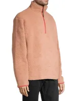 Slim-Fit Bouclé Quarter-Zip Sweater