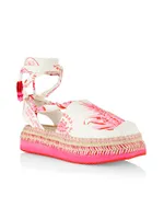 Pink Fruit Juice Platform Espadrille Sandals
