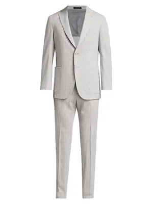 COLLECTION Pinstriped Wool-Cotton Suit