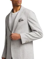 COLLECTION Pinstriped Wool-Cotton Suit