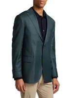 COLLECTION Plaid Wool Two-Button Sport Coat