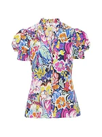 Mila Floral Short-Sleeve Blouse