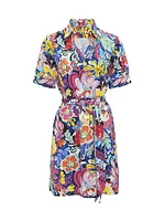 Carolina Printed Mini Shirtdress