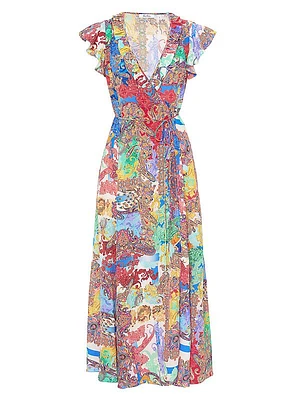 Lucia Paisley Wrap Dress